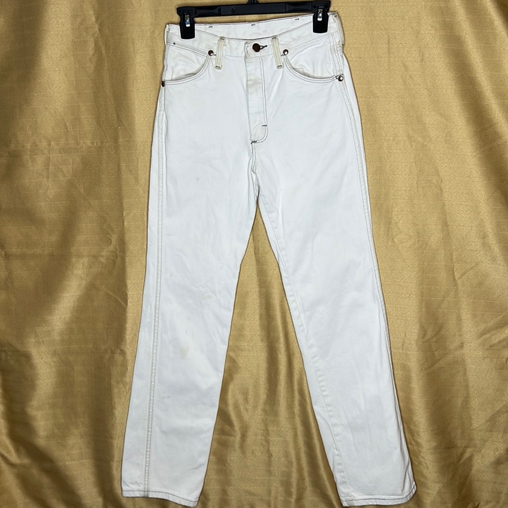Vintage Wranglers Slim Fit High Rise White Jeans Size 26